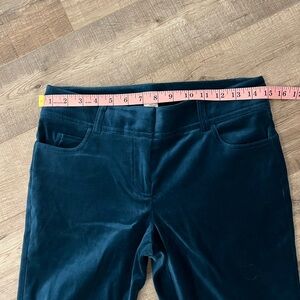 Cache teal Velour straight leg pants size S EUC
